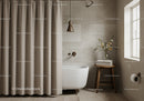Elegant Modern Bathroom with Freestanding Tub and Natural Lighting