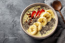 Delicious Banana and Strawberry Smoothie Bowl with Chia Seeds