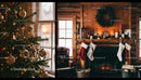 Cozy Christmas Living Room with Fireplace and Tree
