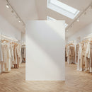 Minimalist Clothing Boutique with Soft Neutral Tones