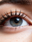 Close Up of Human Eye with Long Eyelashes