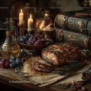 Juicy and Tender Roast Beef on a Rustic Wooden Board