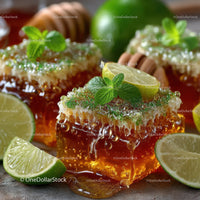 Refreshing Honey Lime Dessert with Mint Garnish
