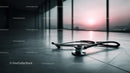 Modern Stethoscope on Clinic Floor with Sunset View in the Background