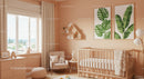 Baby Nursery Room with Monstera and Banana Leaf Wall Art