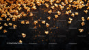 Fresh Popcorn Kernels Spread on Dark Surface for Cinema Snack