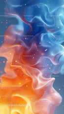 Abstract Colorful Fluid Art with Dynamic Flowing Shapes for Creativity