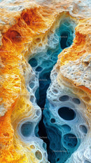 Colorful Erosion Patterns in Unique Mineral Rock Formations