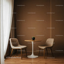 Modern Minimalist Interior with Cozy Chairs and Round Table