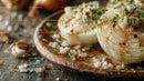 Rustic Baked Potatoes with Sour Cream and Green Herbs