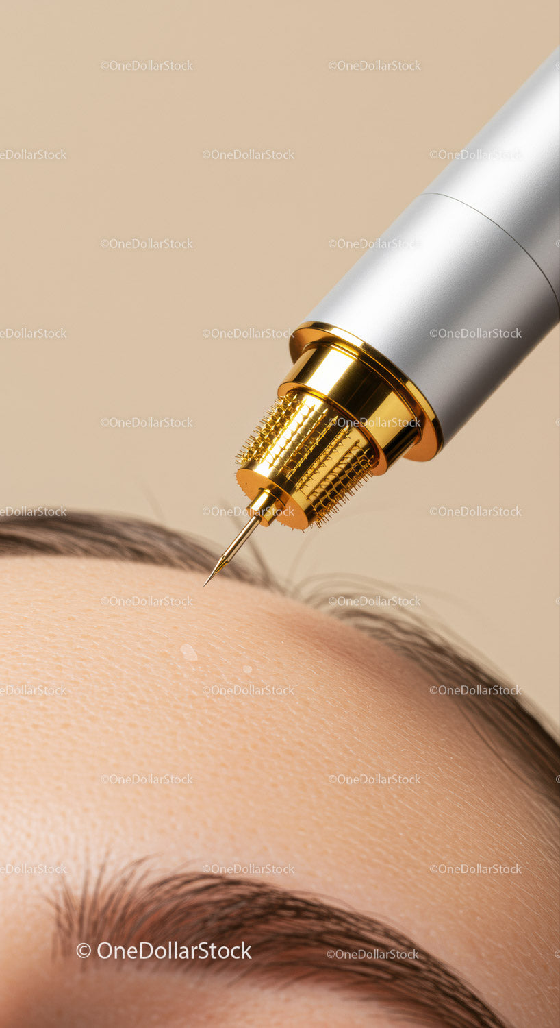 Close-Up of Cosmetic Skin Treatment Using Advanced Medical Device