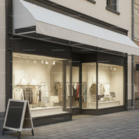 Minimalist Clothing Boutique with Elegant Window Display