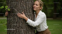 Joyful Woman Relaxing Outdoors in Natural Light