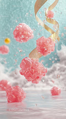 Pink Rock Candies with Sugar Crystals and Edible Decor