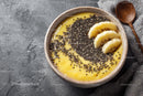Delicious Tropical Smoothie Bowl with Banana and Chia Seeds