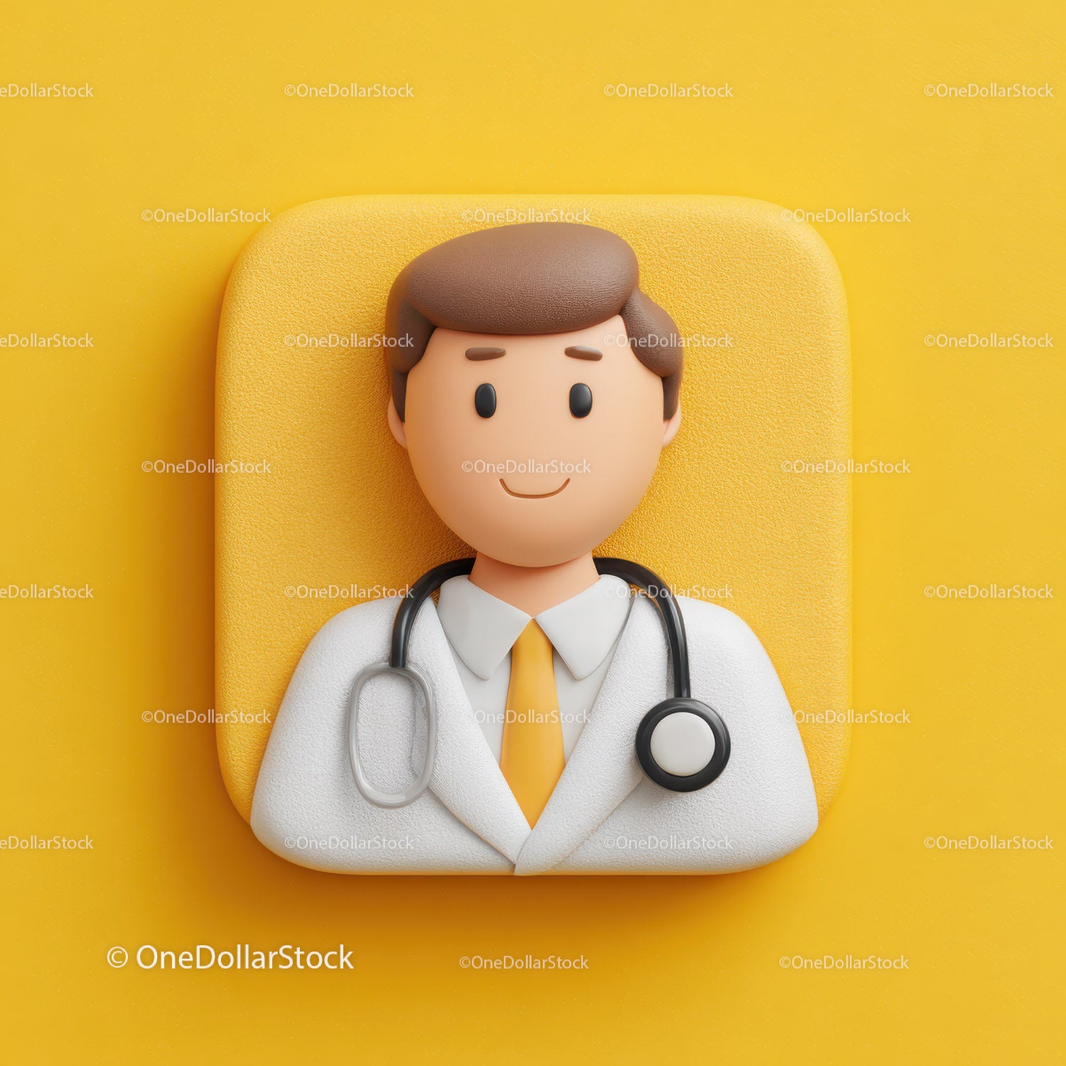 Friendly Doctor Figurine with Stethoscope for Healthcare Professionals