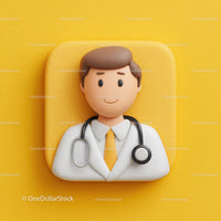Friendly Doctor Figurine with Stethoscope for Healthcare Professionals