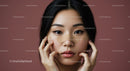 Young Woman Applying Facial Mask for Skincare Routine
