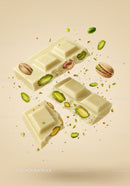 White Chocolate Bar with Crunchy Pistachios Pieces