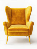 Stylish Yellow Velvet Armchair for Modern Interior Design