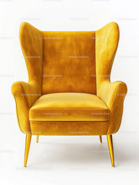 Stylish Yellow Velvet Armchair for Modern Interior Design