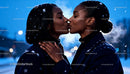 Affectionate LGBTQ Couple Sharing a Tender Winter Kiss