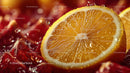 Fresh Orange Slice on Berries for Healthy Refreshing Snack
