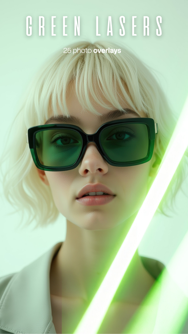 Green Lasers Overlays (25 JPG files)