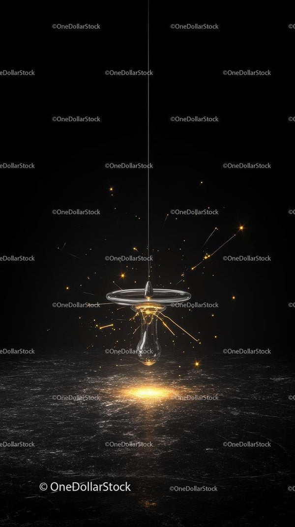 High-Speed Water Splash with Dynamic Droplet Impact on Black Background