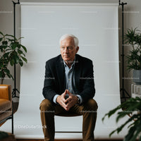 Confident Senior Man in Professional Portrait Setting