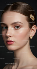 Elegant Woman with Jewelry and Fashion Accessories in Luxury Portrait