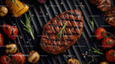Juicy Grilled Steak with Cherry Tomatoes and Roasted Vegetables