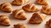 Freshly Baked Croissants with Golden Crispy Crusts