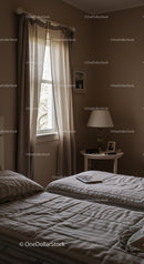 Cozy bedroom with soft natural light and elegant decor