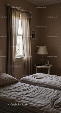 Cozy bedroom with soft natural light and elegant decor