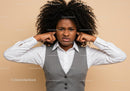 Frustrated Woman Covering Her Ears With Business Attire