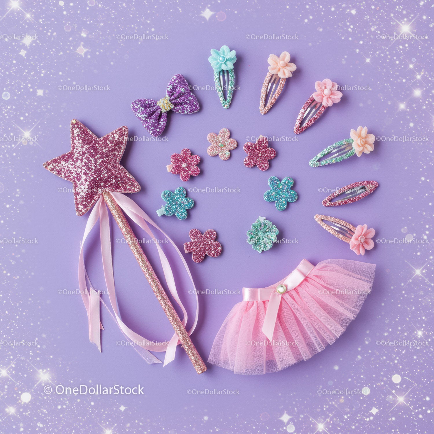 Childrens play accessories with sparkling fairy wand