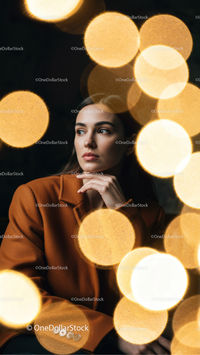 photo editing preview with Colorful Bokeh Photo Overlays