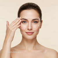 Young Woman Performing Facial Massage for Skincare Therapy