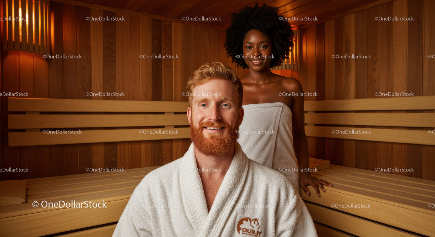 Relaxing Sauna Scene with Wooden Interior and Comfortable Atmosphere