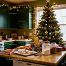 Holiday Cookie Baking in Warm Christmas Kitchen