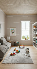 Bright Children's Room with Toys and Nature View