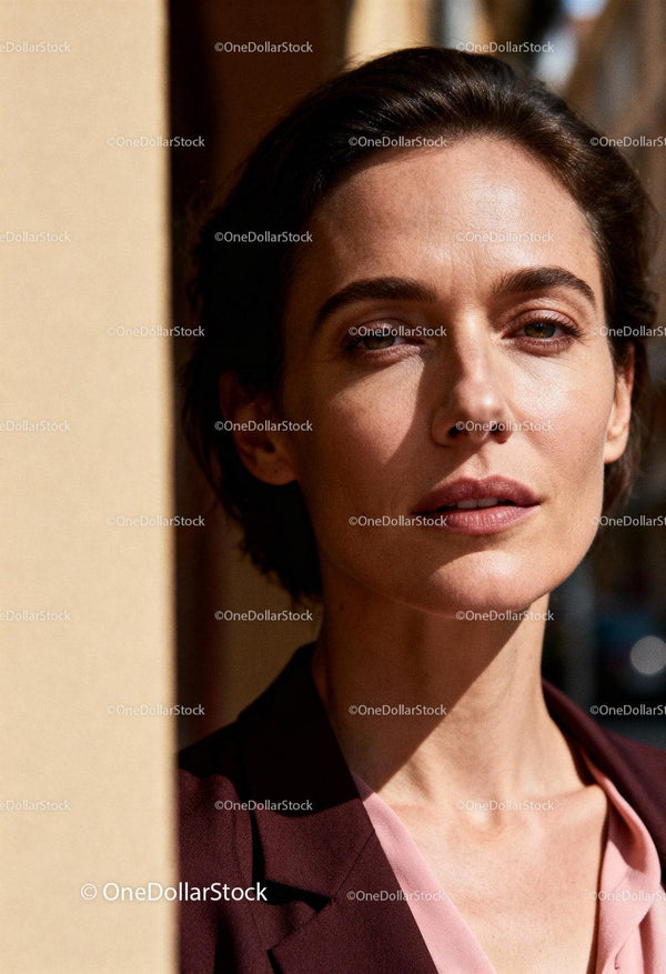 Confident woman standing in soft natural sunlight