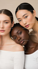 Elegant Portraits of Diverse Women Highlighting Natural Beauty and Confidence