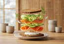 Fresh Salmon and Cucumber Open Sandwich Ingredients