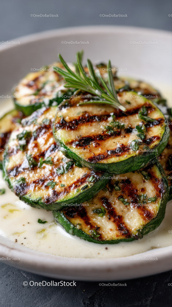 Grilled Zucchini Slices with Herbs for Healthy Summer Cooking