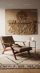 Cozy reading nook with mid century modern lounge chair