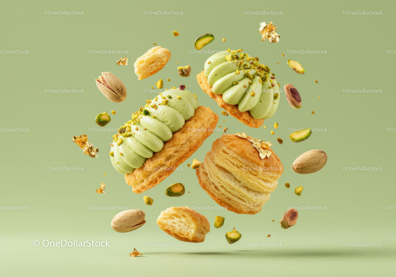 Delikatne ciastka z kremem pistacjowym o delikatnej konsystencji