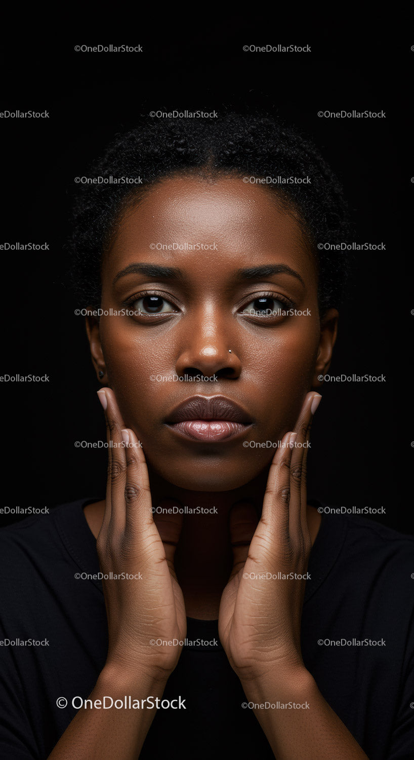 Elegant Portrait of an African Woman with Natural Beauty and Confident Expression