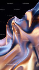 Luxurious Silk Fabric with Metallic Sheen and Elegant Drapes